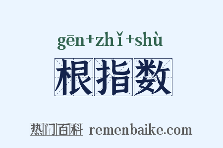 根指数是什么意思的图片